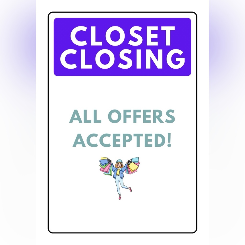 Closet Closing Sale Sign